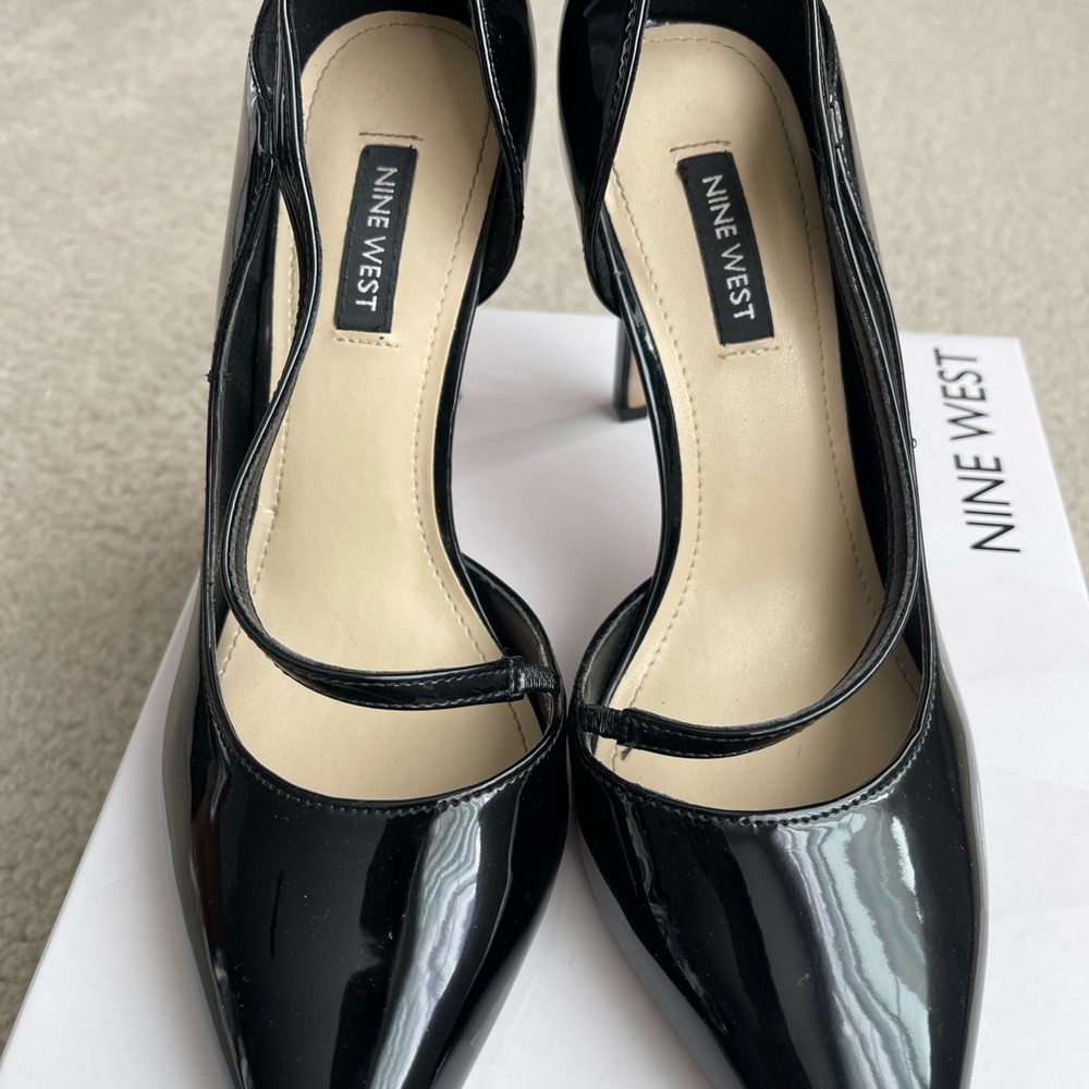 Nine West Black Patent Leather Heels